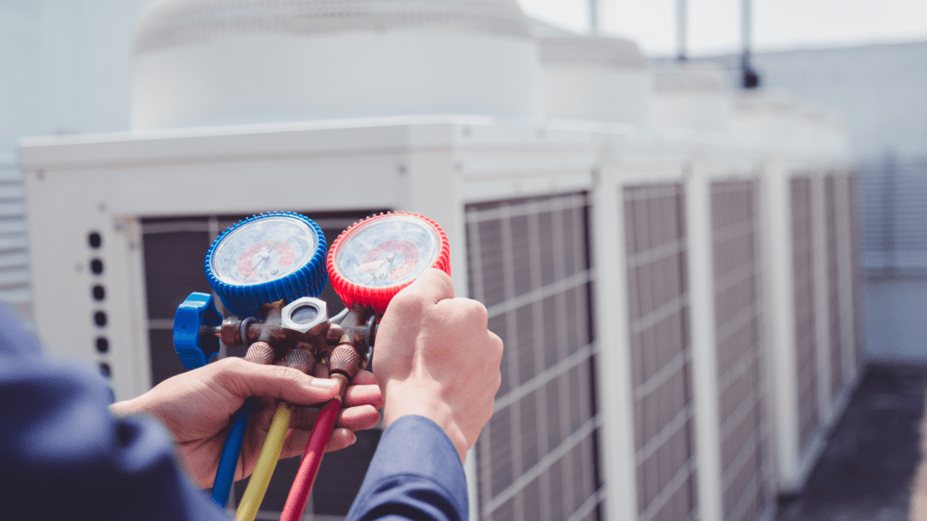 Commercial air conditioning compressors serviced by Redbeard Cool Air